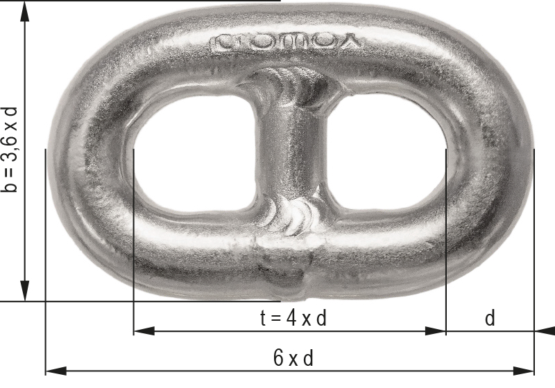 CXSL-16 - Stud Link Chain ISO 1704 Stainless Steel
